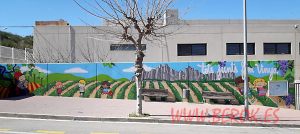 Mural fachada escuela infantil